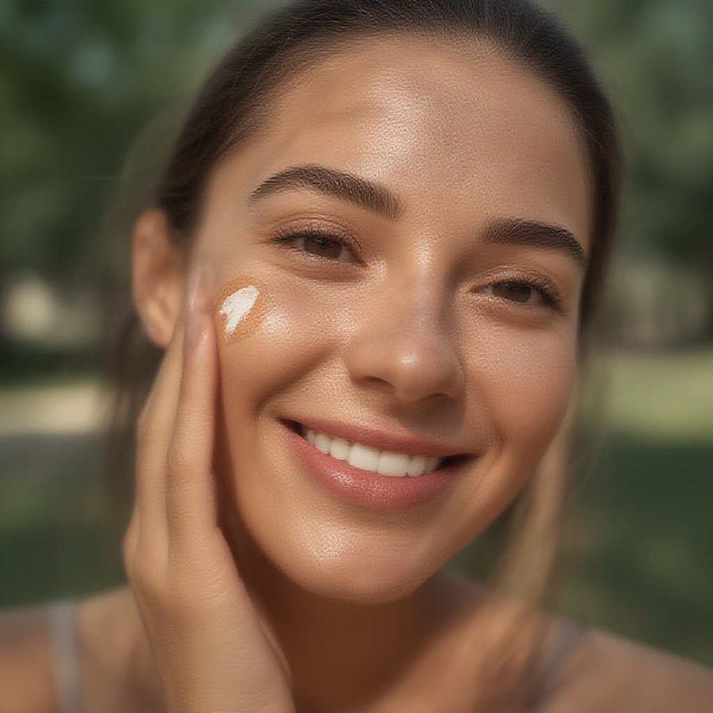 tinted sunscreen in action