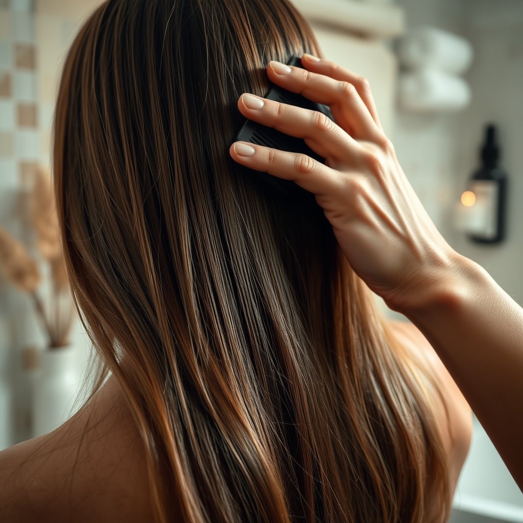 detangler spray in action